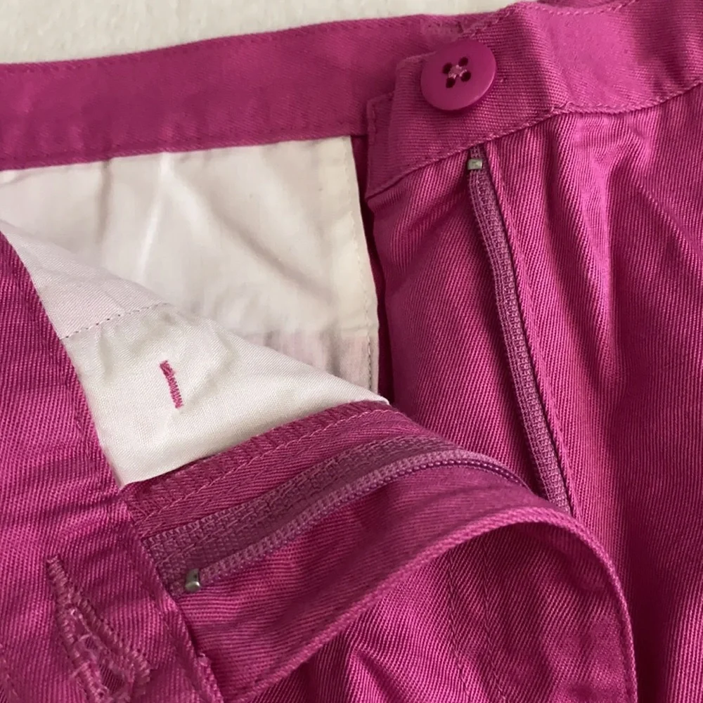 {NWT/VTG} Talbots Kids | High Waisted Wide Leg Cropped Pants Cotton Lyocell Pink - Picture 6 of 13